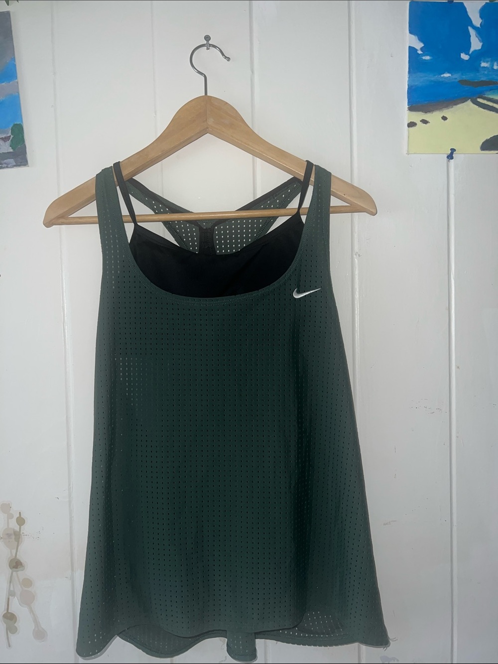 Nike  layered mesh top